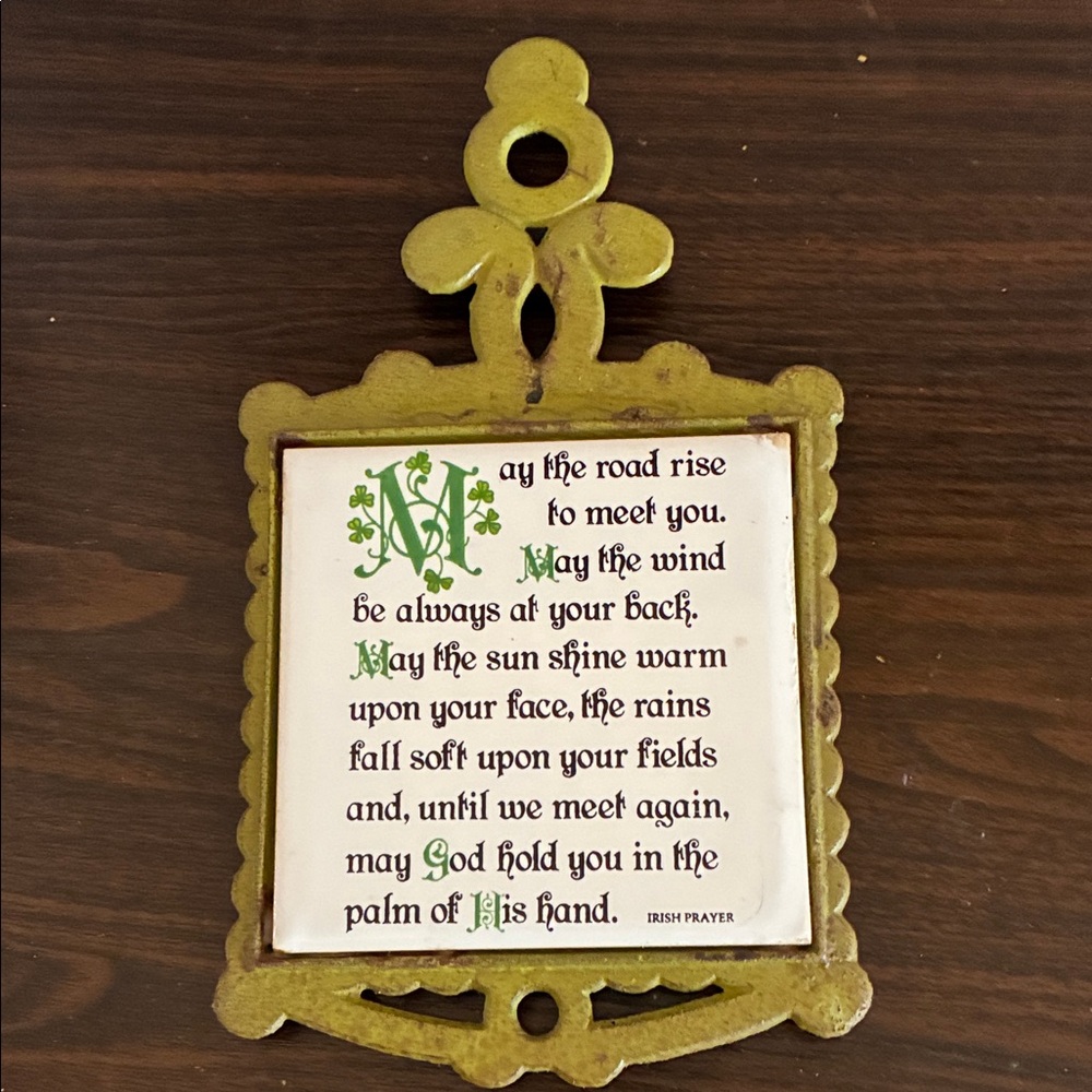 Vintage Irish Prayer Decor